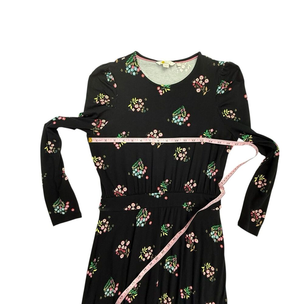 Boden Bouquet Floral Jersey Knit Dress Women 6 Petite Floral Midi Maxi Viscose - Picture 8 of 12